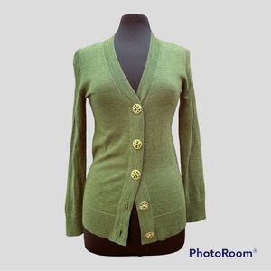 Chic Tory Burch cardigan with gold buttons